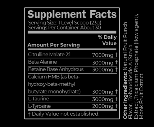 PRIMER – CAFFEINE FREE PRE WORKOUT