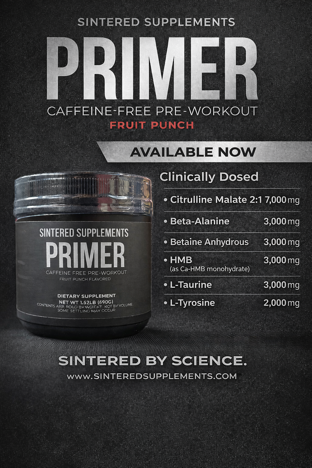PRIMER – CAFFEINE FREE PRE WORKOUT